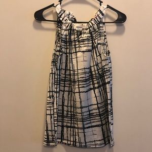 The Limited black, white, and gray blouse